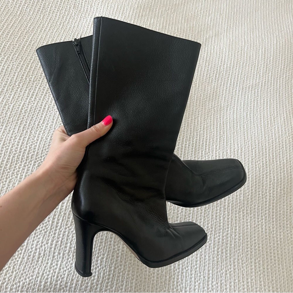 Black Vintage Leather Boots